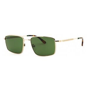 Lacoste Sunglasses Rectangle Full Rim, Gold Frame and Green Lens L277S714